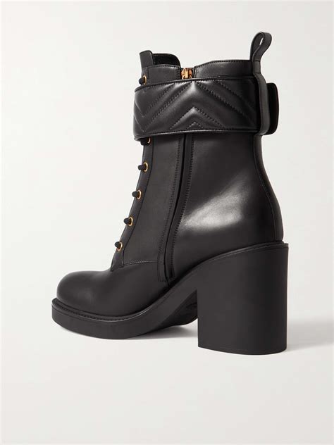 gucci buckle-strap leather ankle boots|Gucci marmont ankle boots.